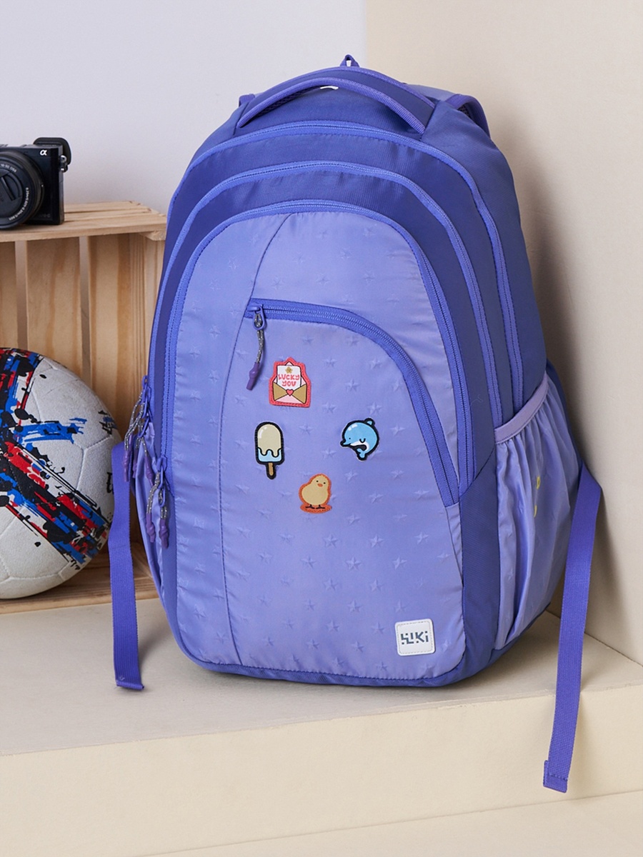 Wiki Printed School Backpack with Coin Pouch - 23x23x44 cms