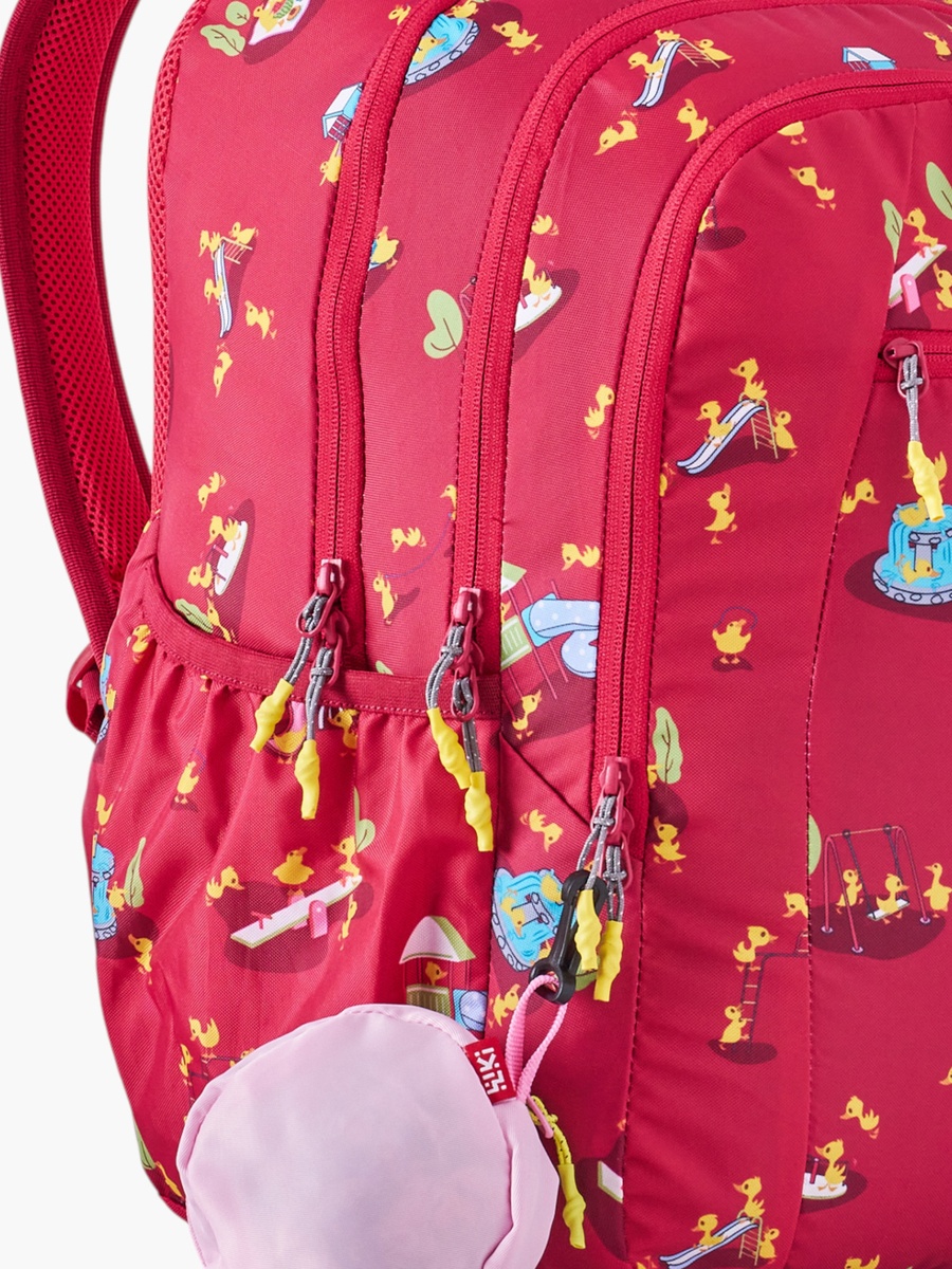 Wiki Printed School Backpack with Coin Pouch - 23x23x44 cms
