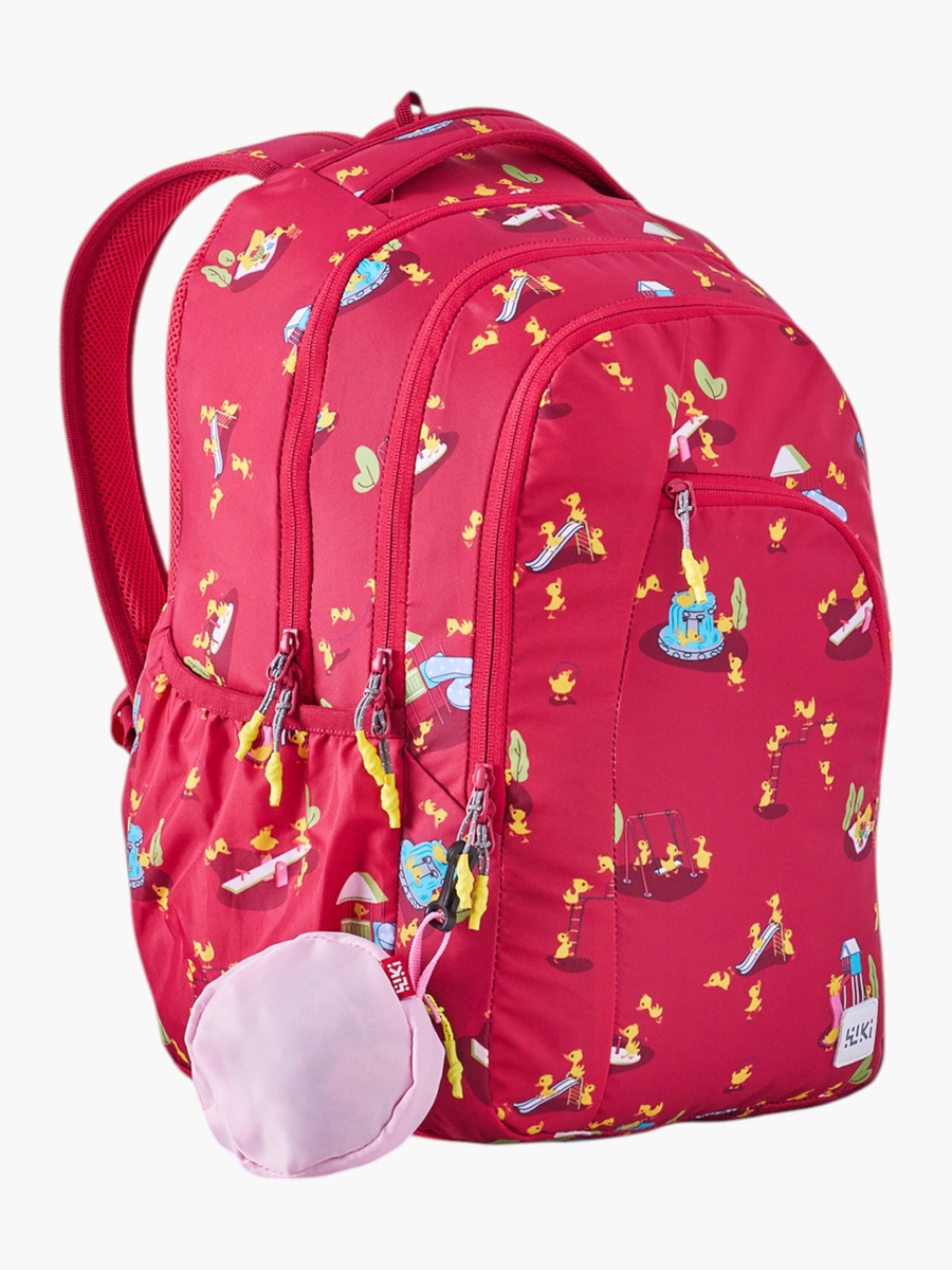 Wiki Printed School Backpack with Coin Pouch - 23x23x44 cms