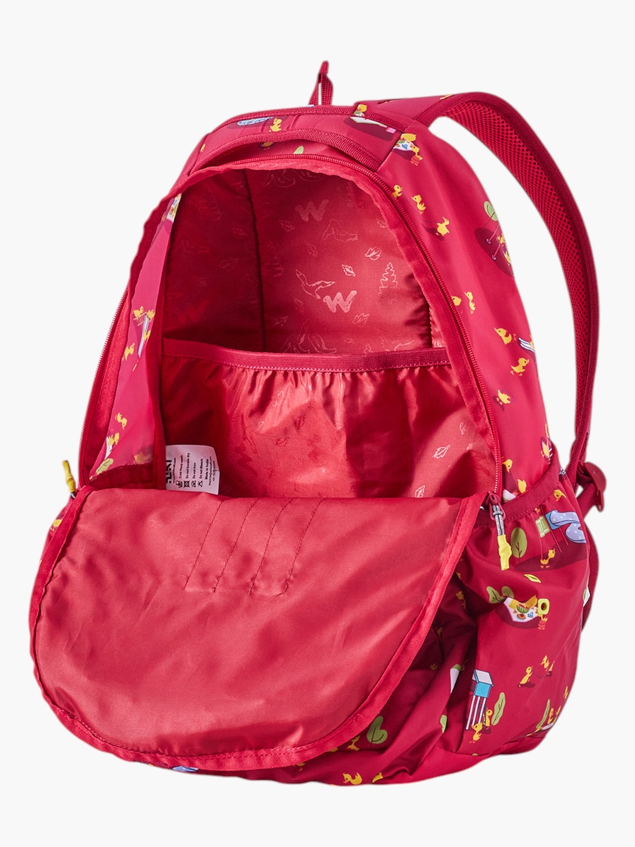 Wiki Printed School Backpack with Coin Pouch - 23x23x44 cms