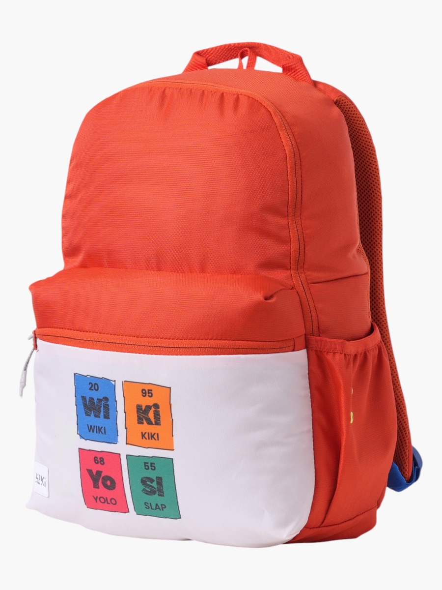 Wiki Colourblock Printed Backpack with Padded Straps - 5x11x18 cms