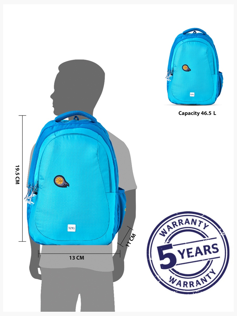 Wiki Printed School Backpack with Adjustable Shoulder Straps - 28x28x50 cms