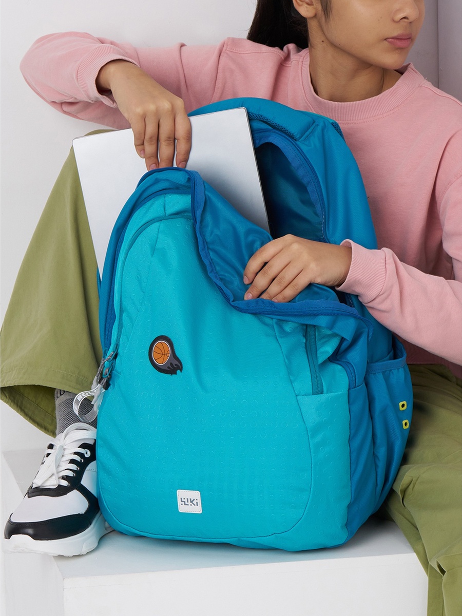 Wiki Printed School Backpack with Adjustable Shoulder Straps - 28x28x50 cms