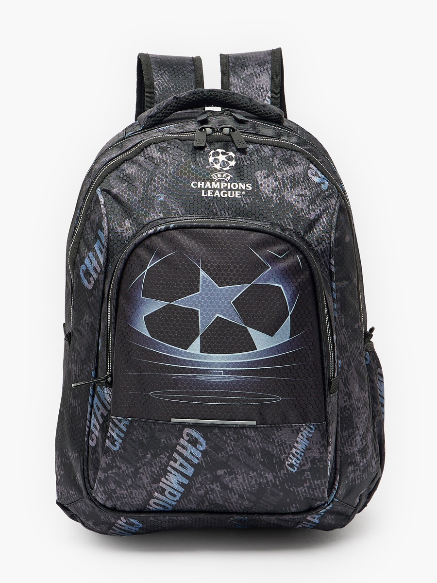 Football Print Backpack with Padded Straps - 18 inches