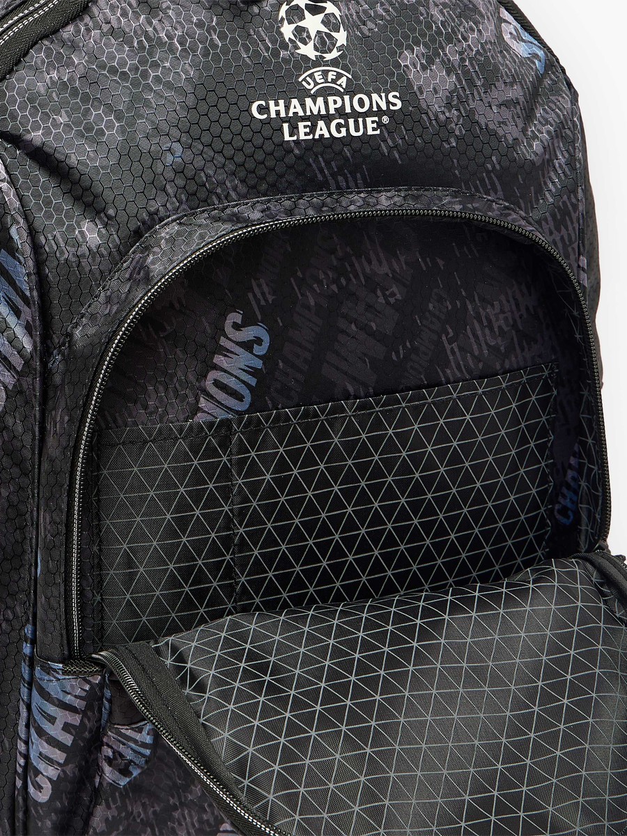 Football Print Backpack with Padded Straps - 18 inches