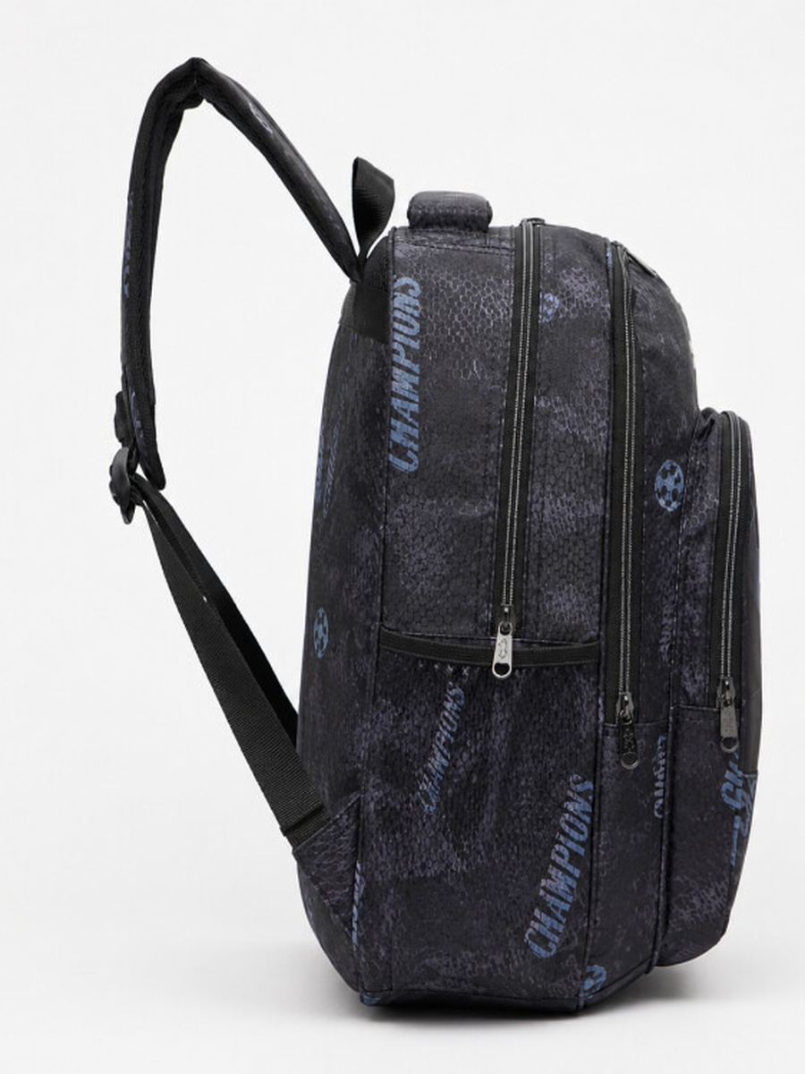 Football Print Backpack with Padded Straps - 18 inches