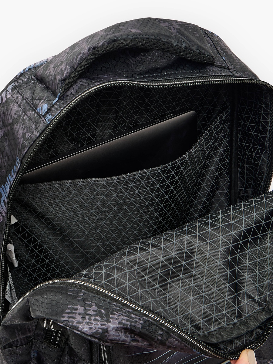 Football Print Backpack with Padded Straps - 18 inches