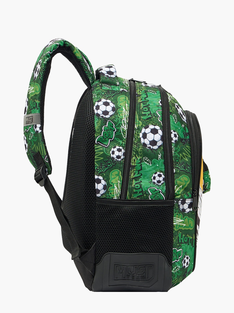 Football Print Backpack with Padded Straps - 17 inches