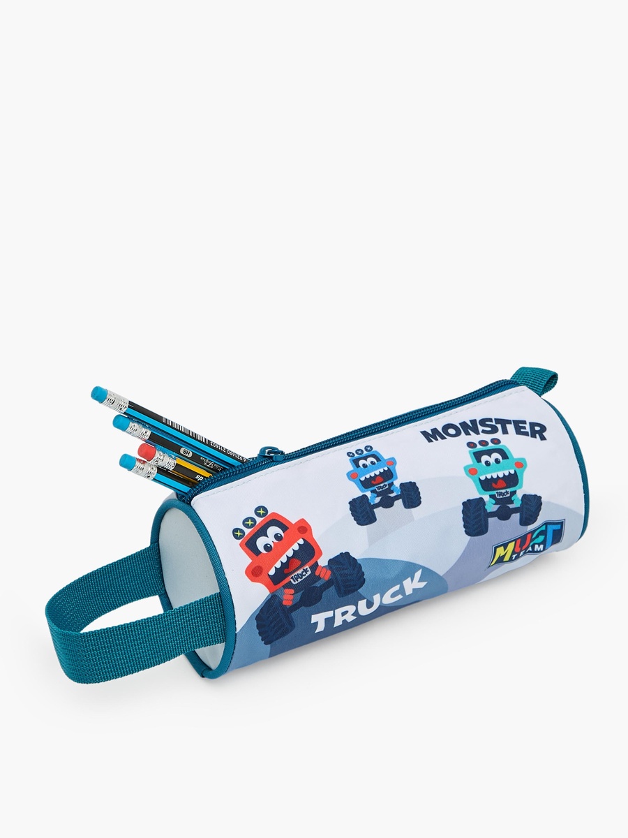 Printed 3-Piece School Trolley Bag Set with Lunch Bag - 12 inches