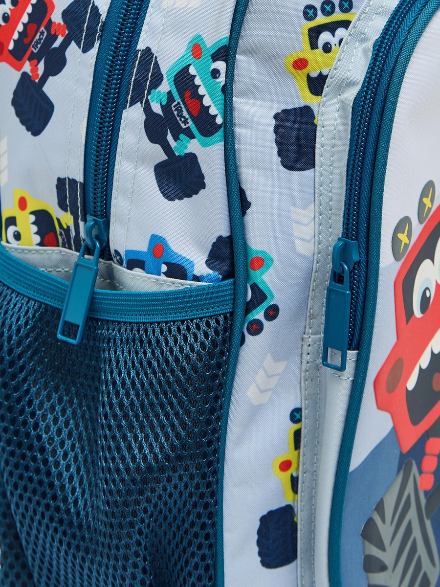 Printed 3-Piece School Trolley Bag Set with Lunch Bag - 12 inches