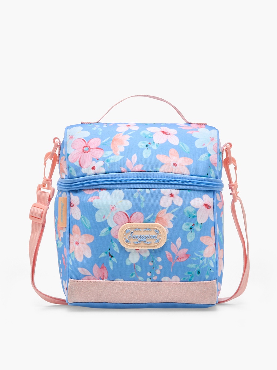 Floral Print Lunch Bag with Detachable Strap