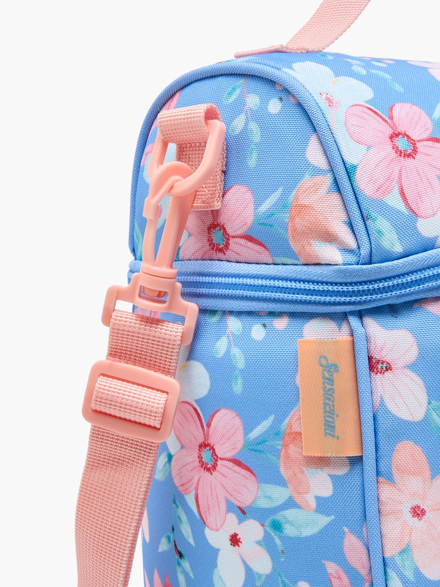 Floral Print Lunch Bag with Detachable Strap