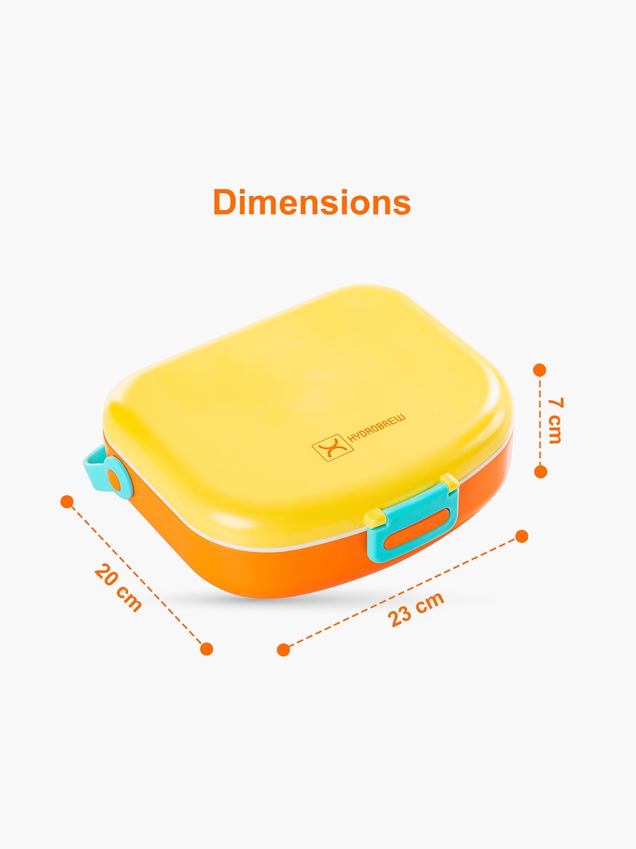 4-Compartment Bento Lunch Box with Spoon and Fork