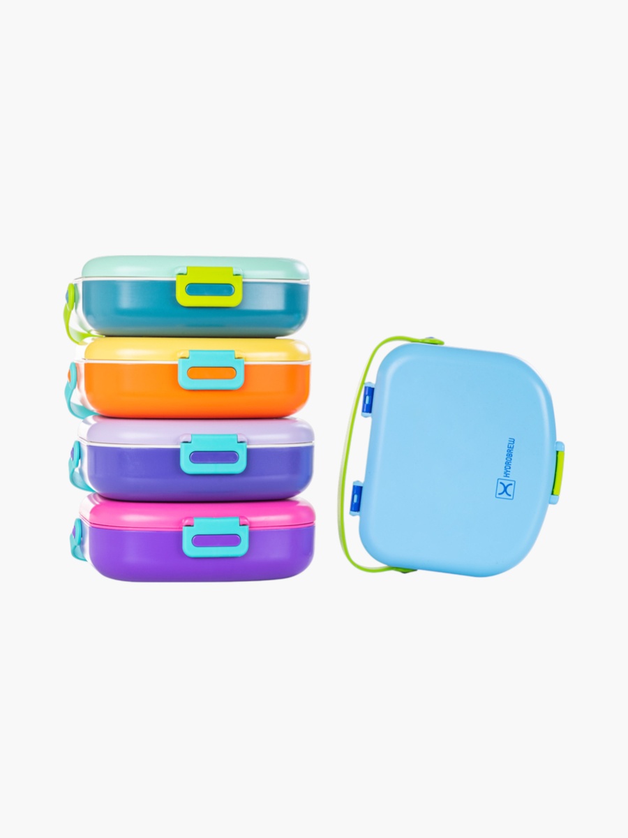 4-Compartment Bento Lunch Box with Spoon and Fork