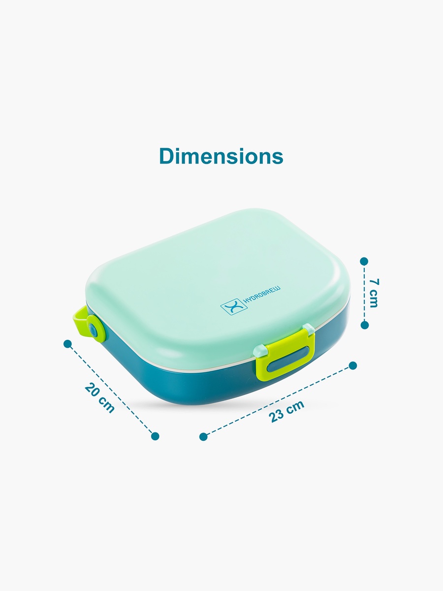 4-Compartment Bento Lunch Box with Spoon and Fork