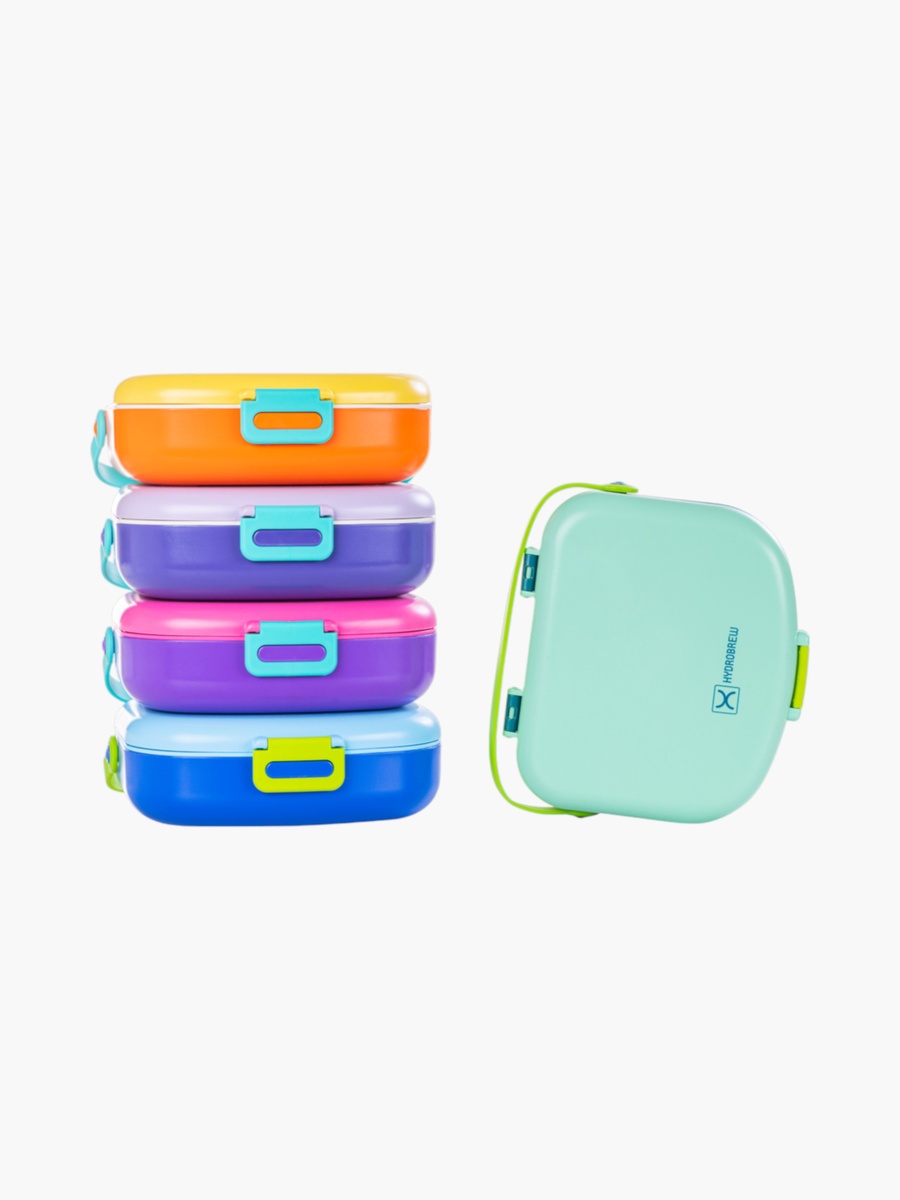 4-Compartment Bento Lunch Box with Spoon and Fork