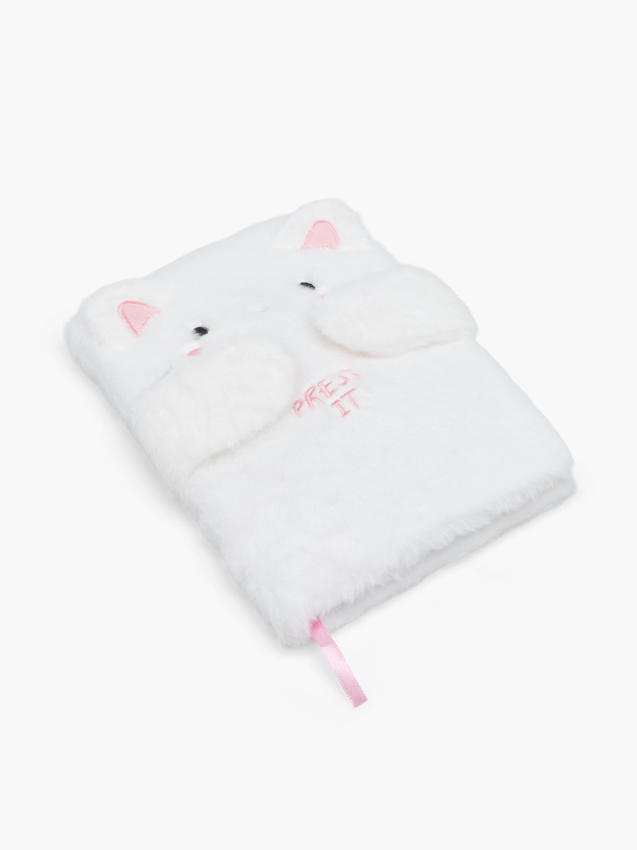 Cat Plush Cover Notebook