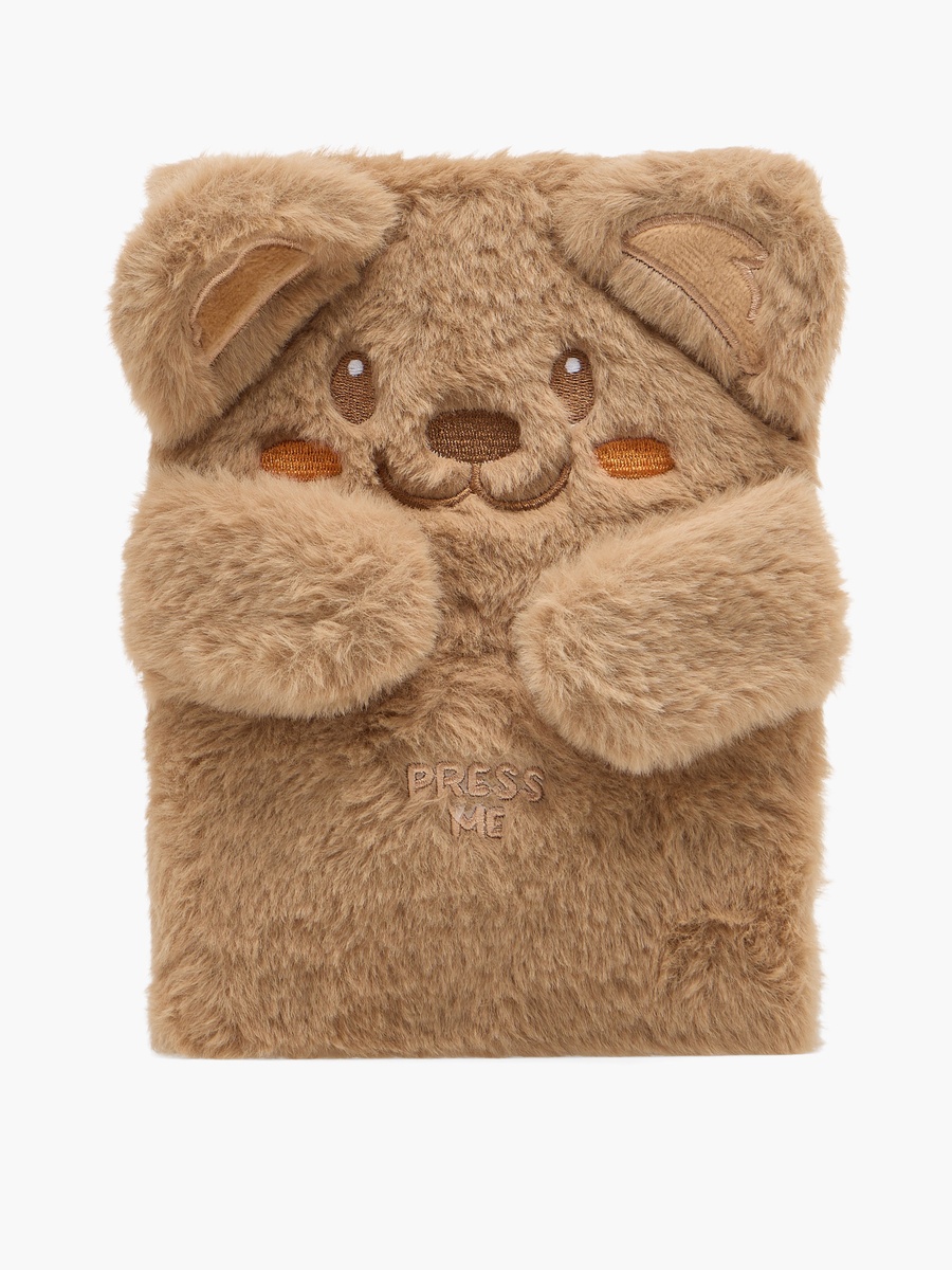 Plush Bear Cover Notebook