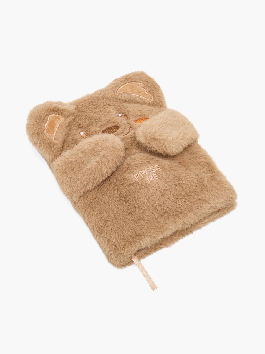 Plush Bear Cover Notebook