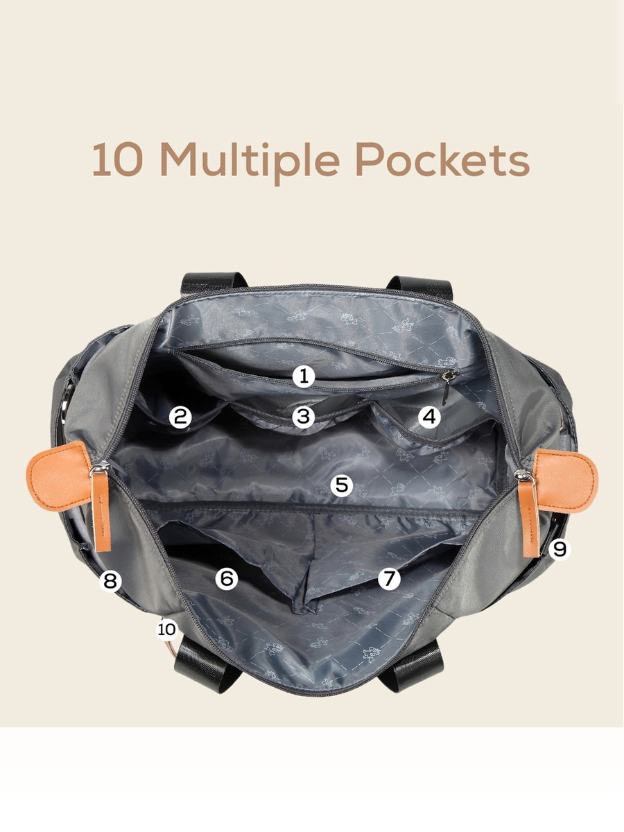 Zurich Pack and Go Baby Travel Diaper Bag - Grey