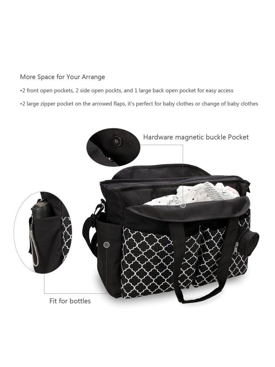 Signature Diaper Bag - Black