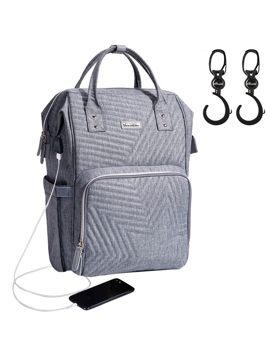 Diaper Bag - Nova Blue with Stroller Hooks