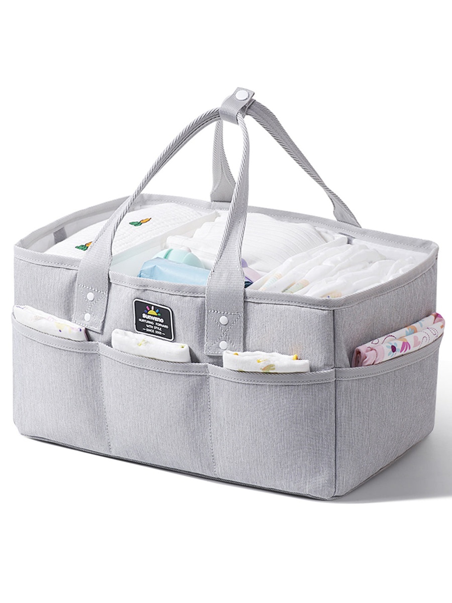 Diaper Caddy with 50-Pieces Changing Mats - Grey