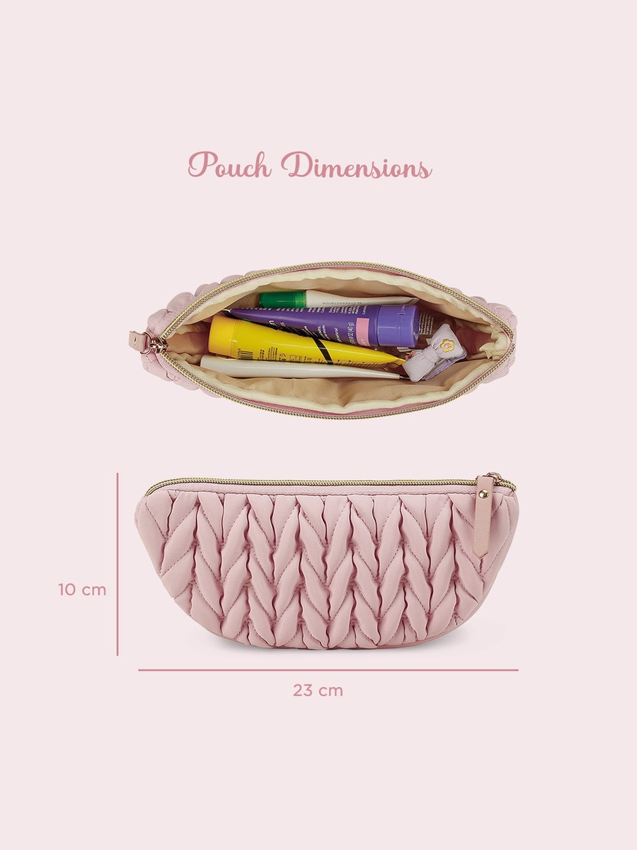 Luxe Knit Diaper Bag with Clutch - Pink