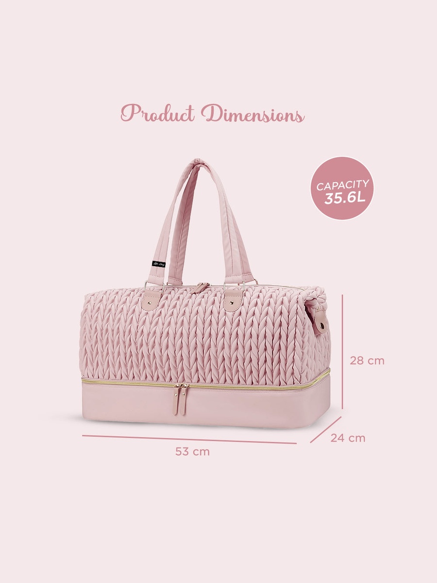 Luxe Knit Diaper Bag with Clutch - Pink