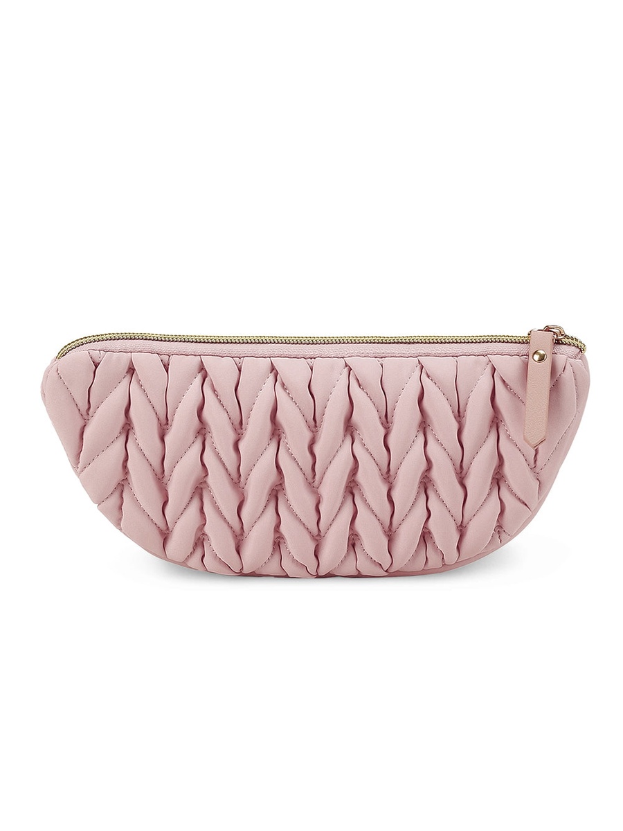 Luxe Knit Diaper Bag with Clutch - Pink