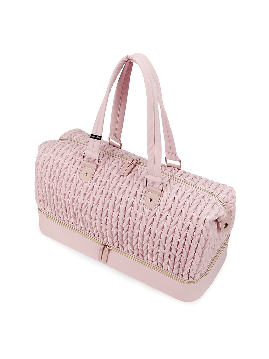 Luxe Knit Diaper Bag with Clutch - Pink