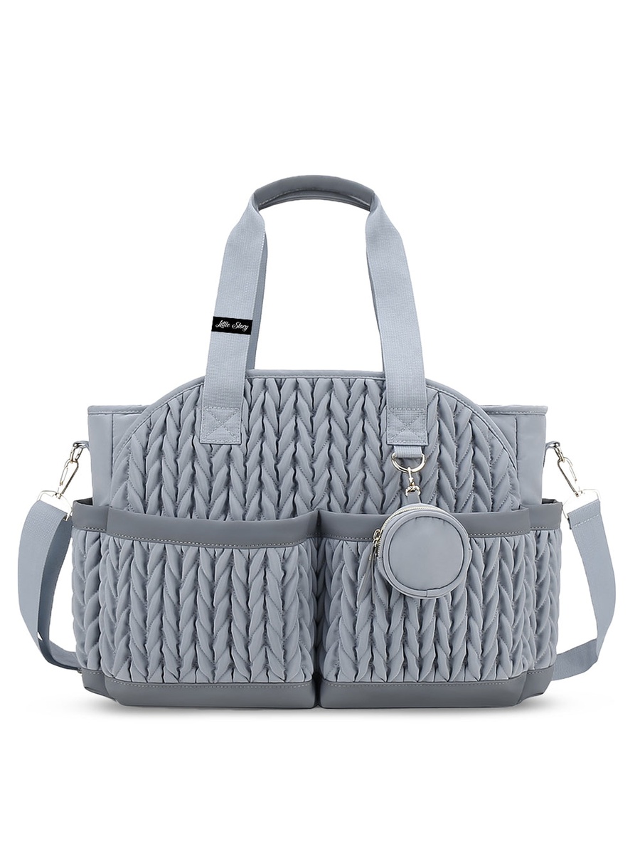 Nova Tote with Pacifier Pod - Grey