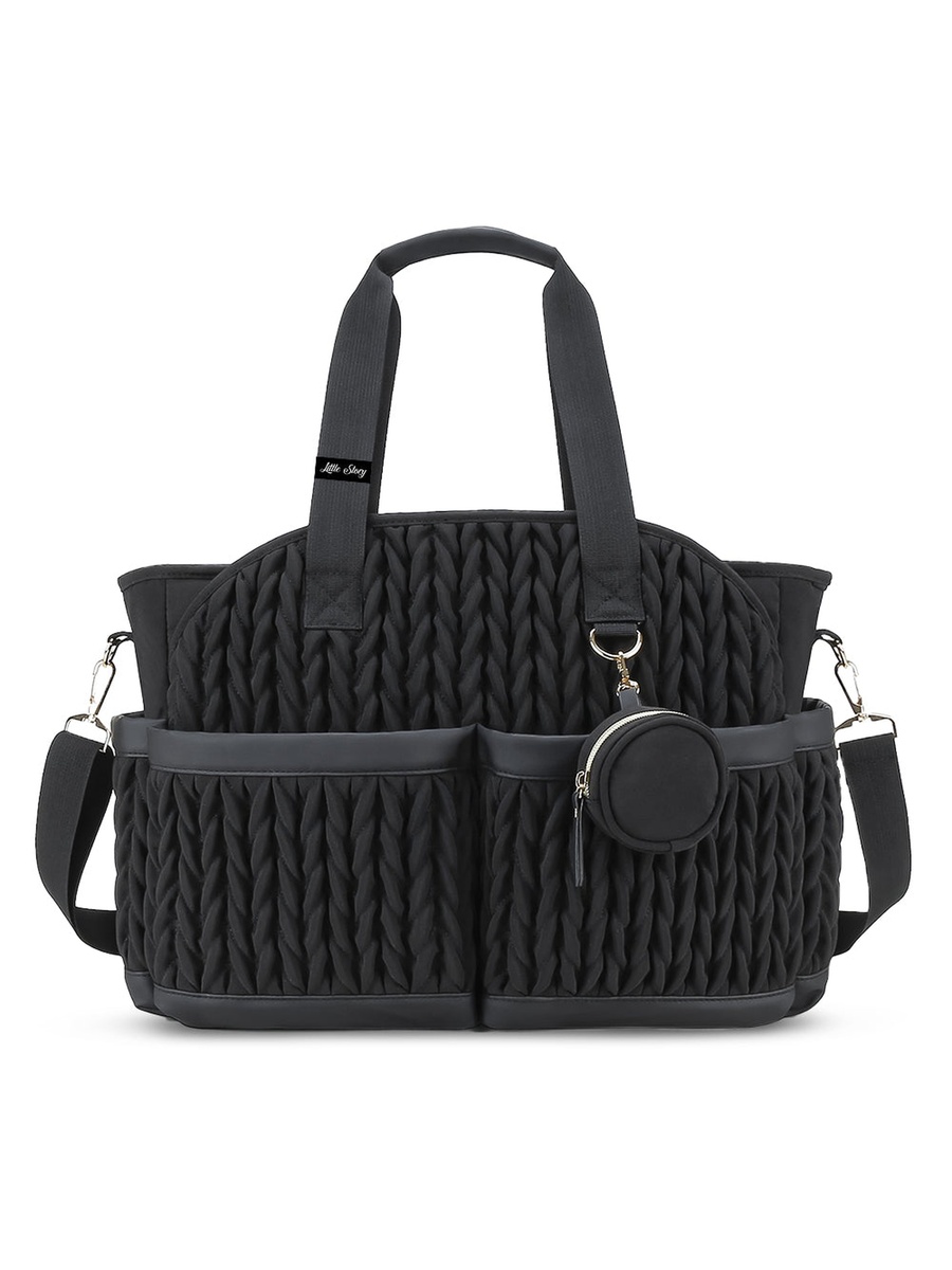 Nova Tote with Pacifier Pod - Black
