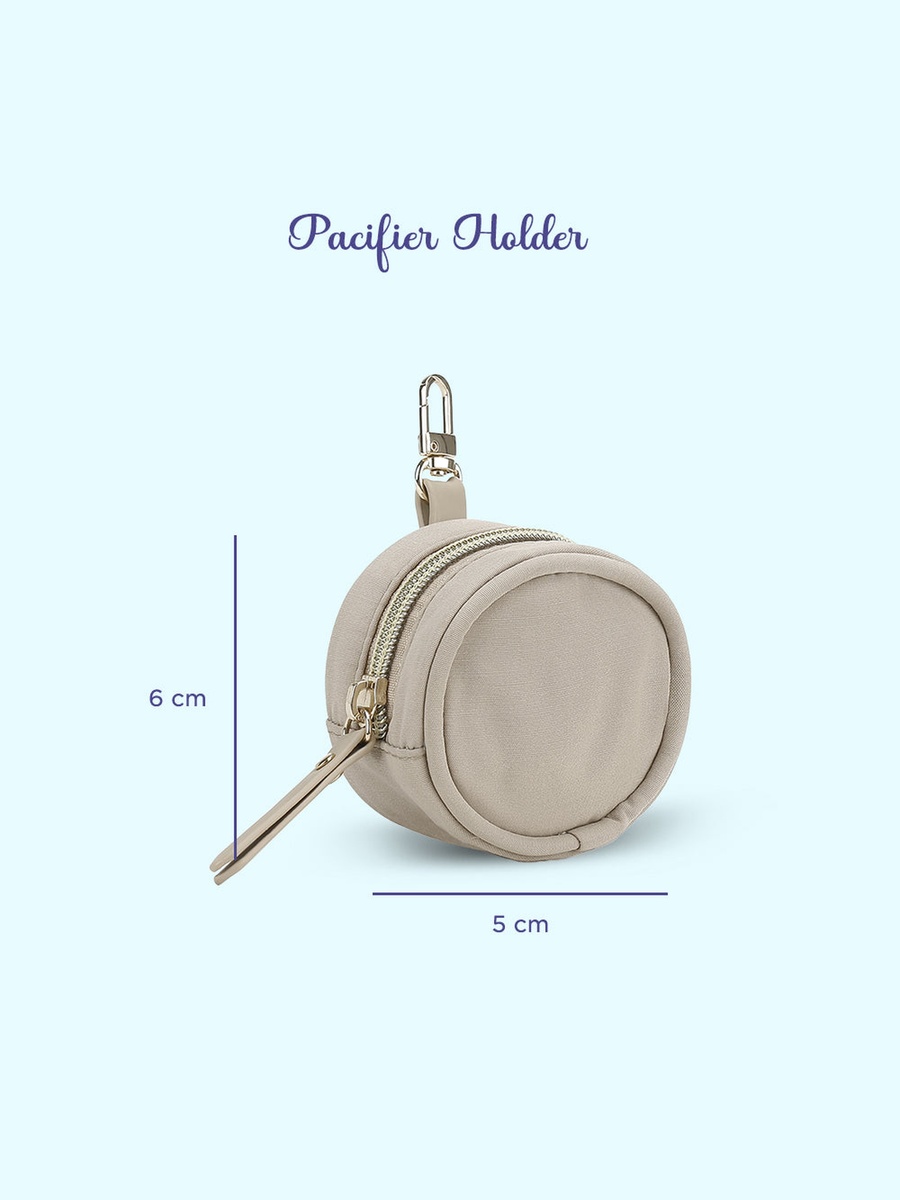 Nova Tote with Pacifier Pod - Beige