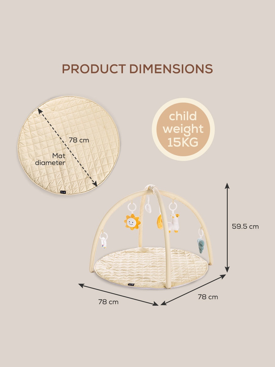 Baby Play Mat/Activity Gym - Beige