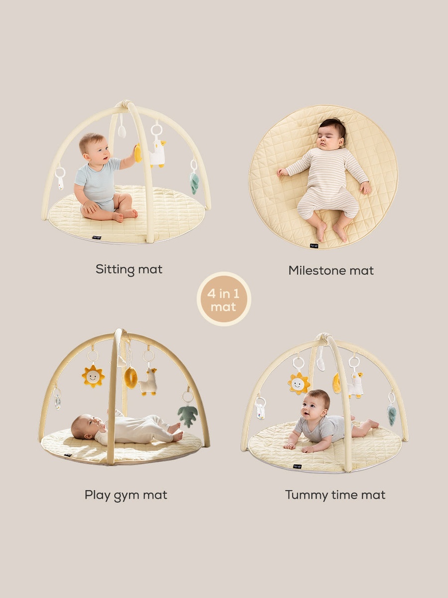 Baby Play Mat/Activity Gym - Beige