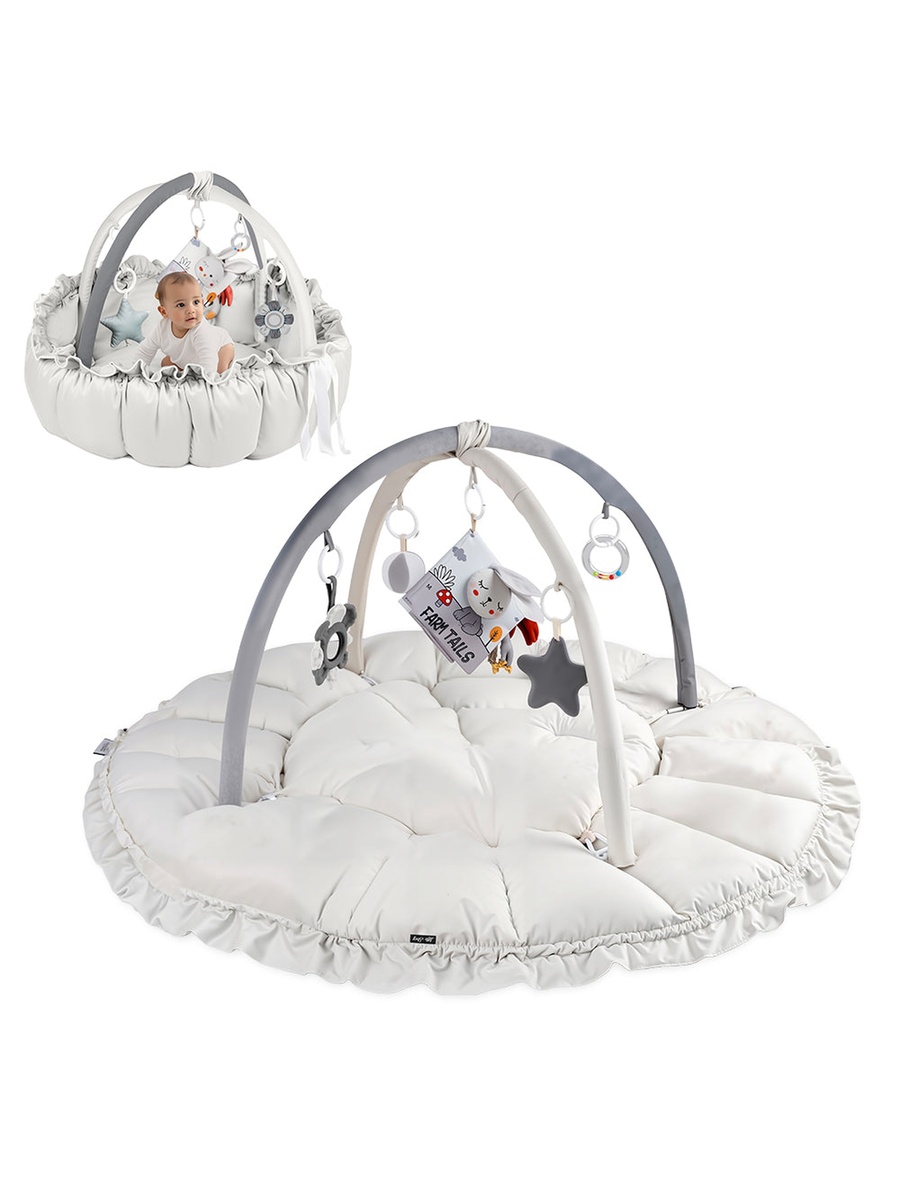 Baby 5in1 Play Mat/Activity Gym - White