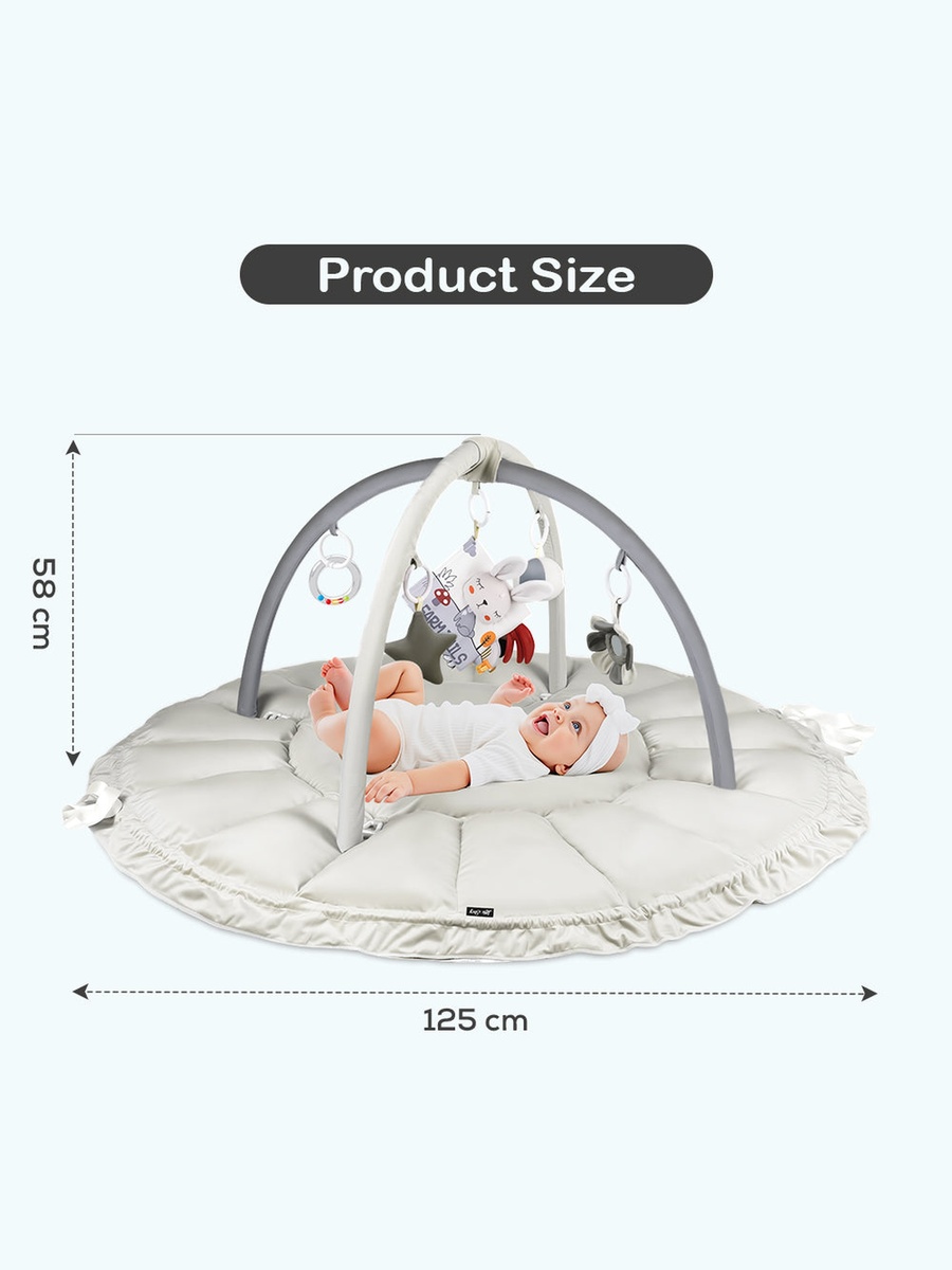 Baby 5in1 Play Mat/Activity Gym - White