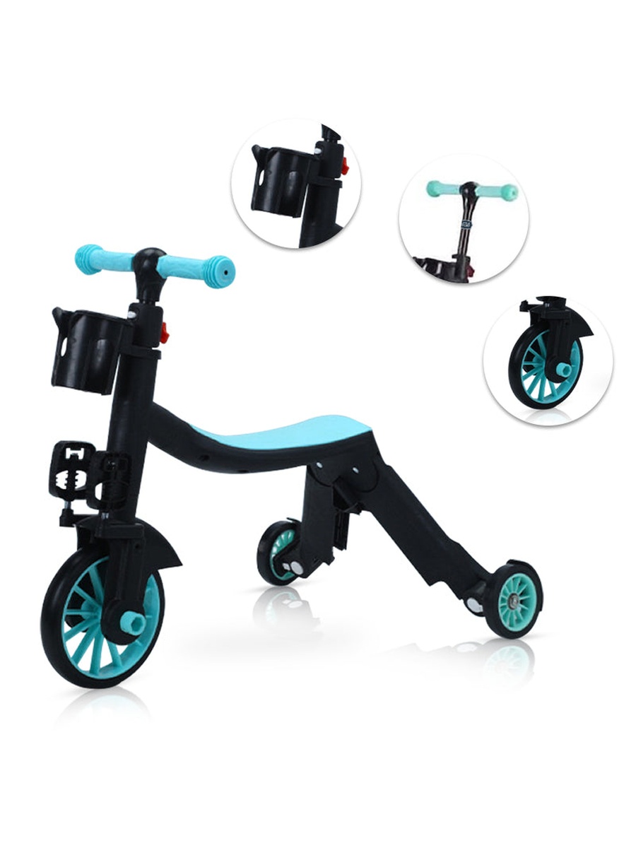 Kids Scooter/Balance Bike/Tri Cycle - Green