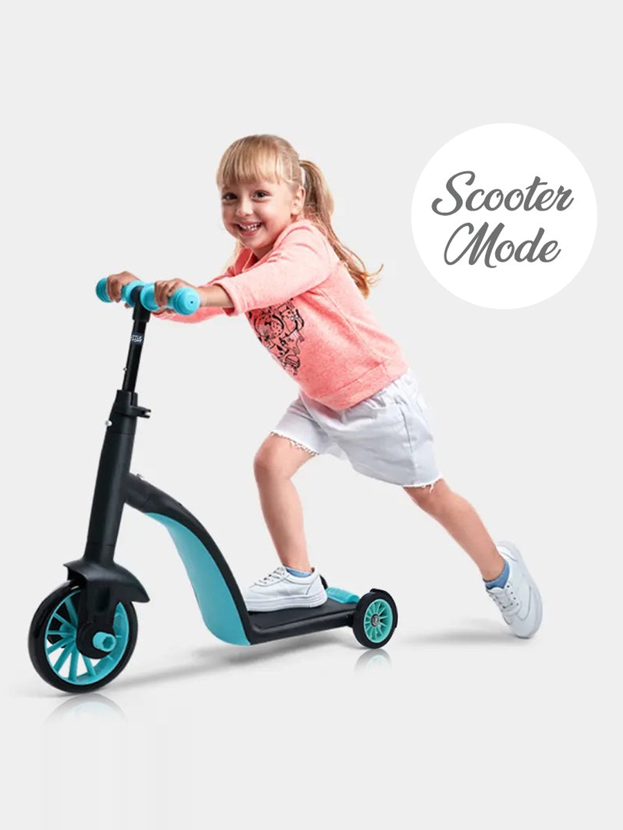 Kids Scooter/Balance Bike/Tri Cycle - Green