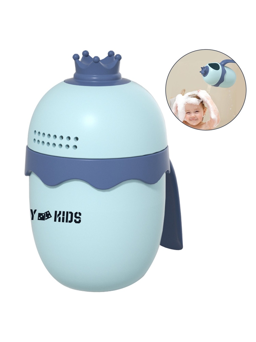 Royal Baby Head Shampoo Wash Rinse Shower Mug - Blue, 500ml