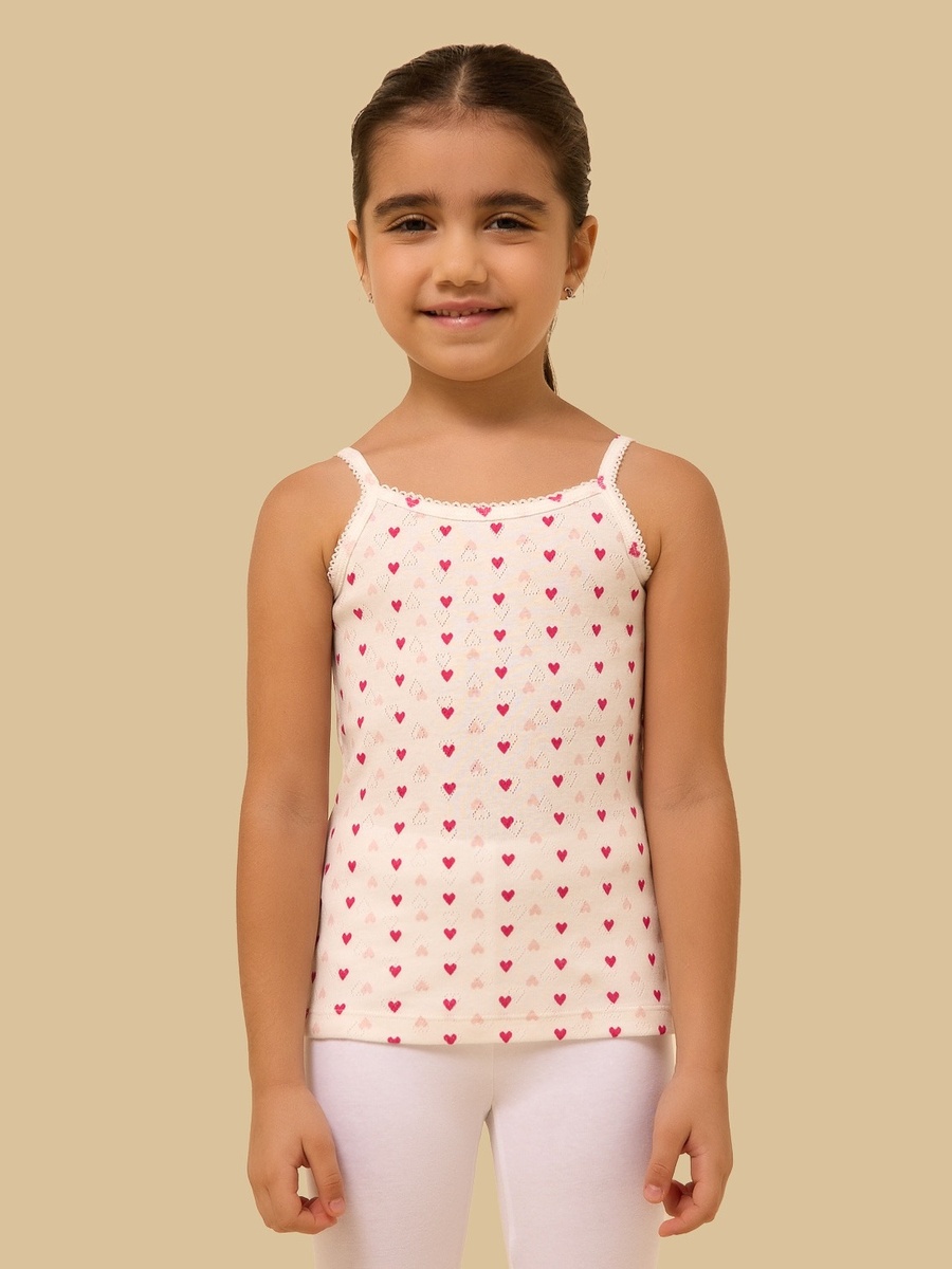 Pack of 2 - Heart Print Pointelle Vest