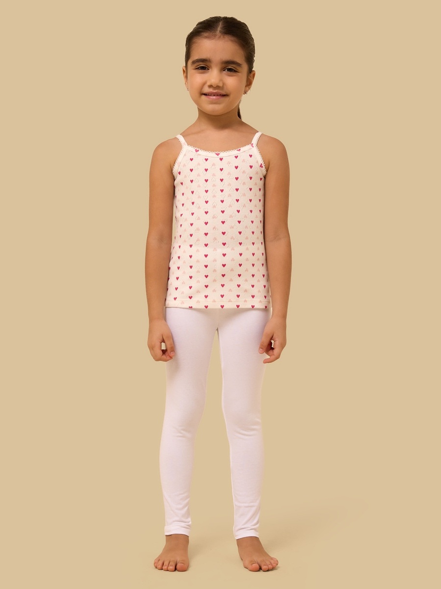 Pack of 2 - Heart Print Pointelle Vest