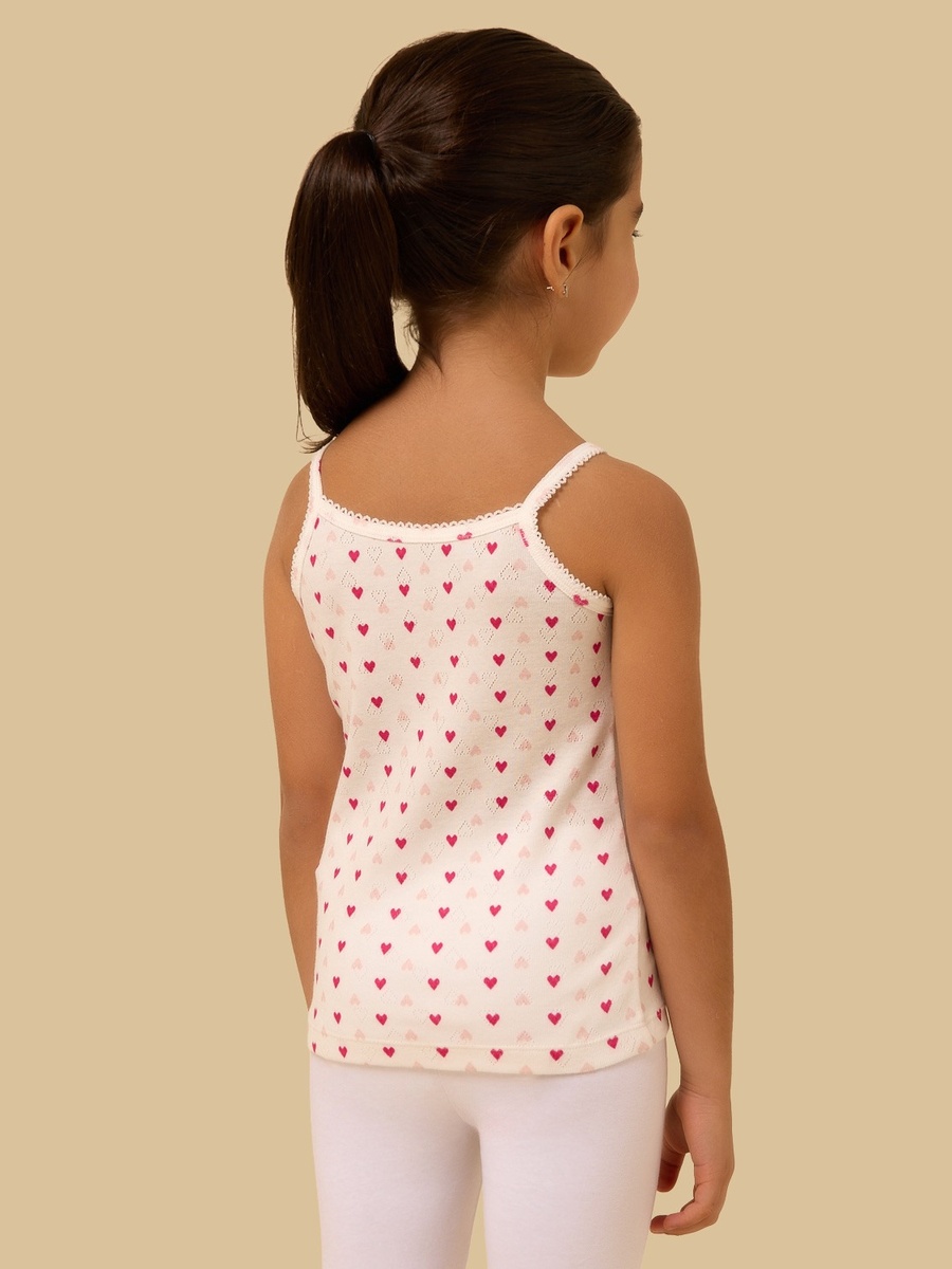 Pack of 2 - Heart Print Pointelle Vest