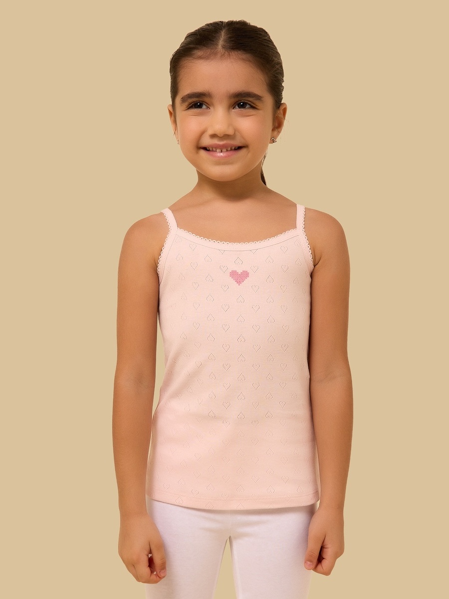 Pack of 2 - Heart Print Pointelle Vest