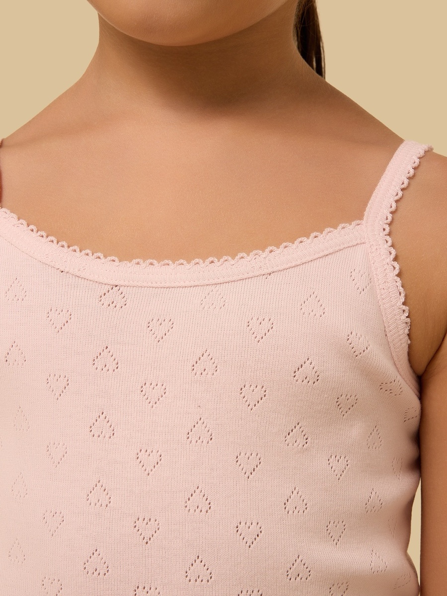 Pack of 2 - Textured Pointelle Vest