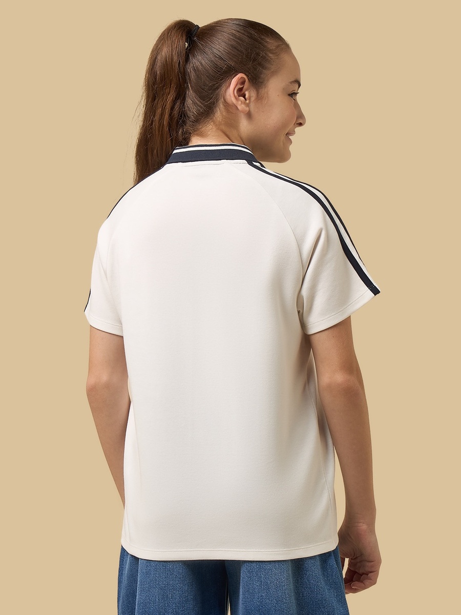 Stitch and Angel Embroidered Polo T-Shirt