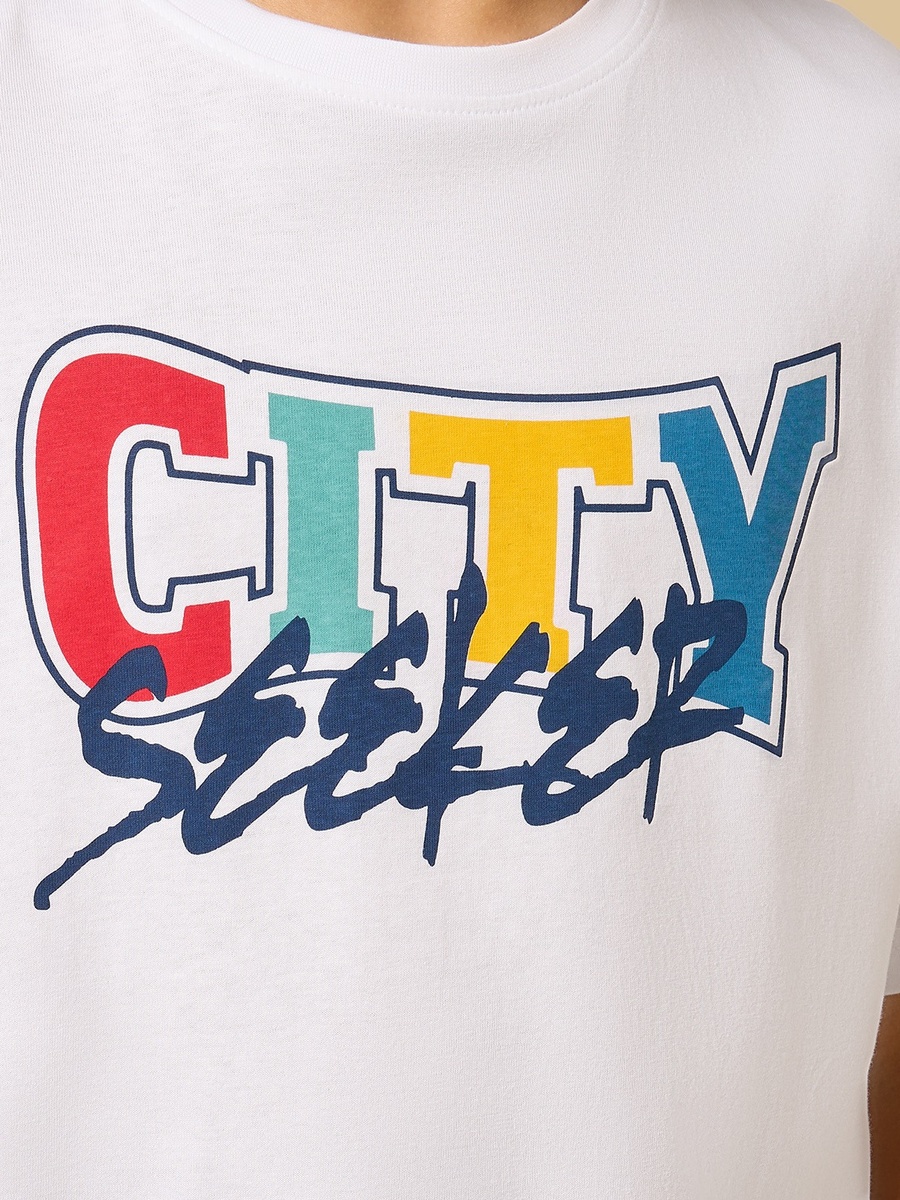Typographic Print T-Shirt