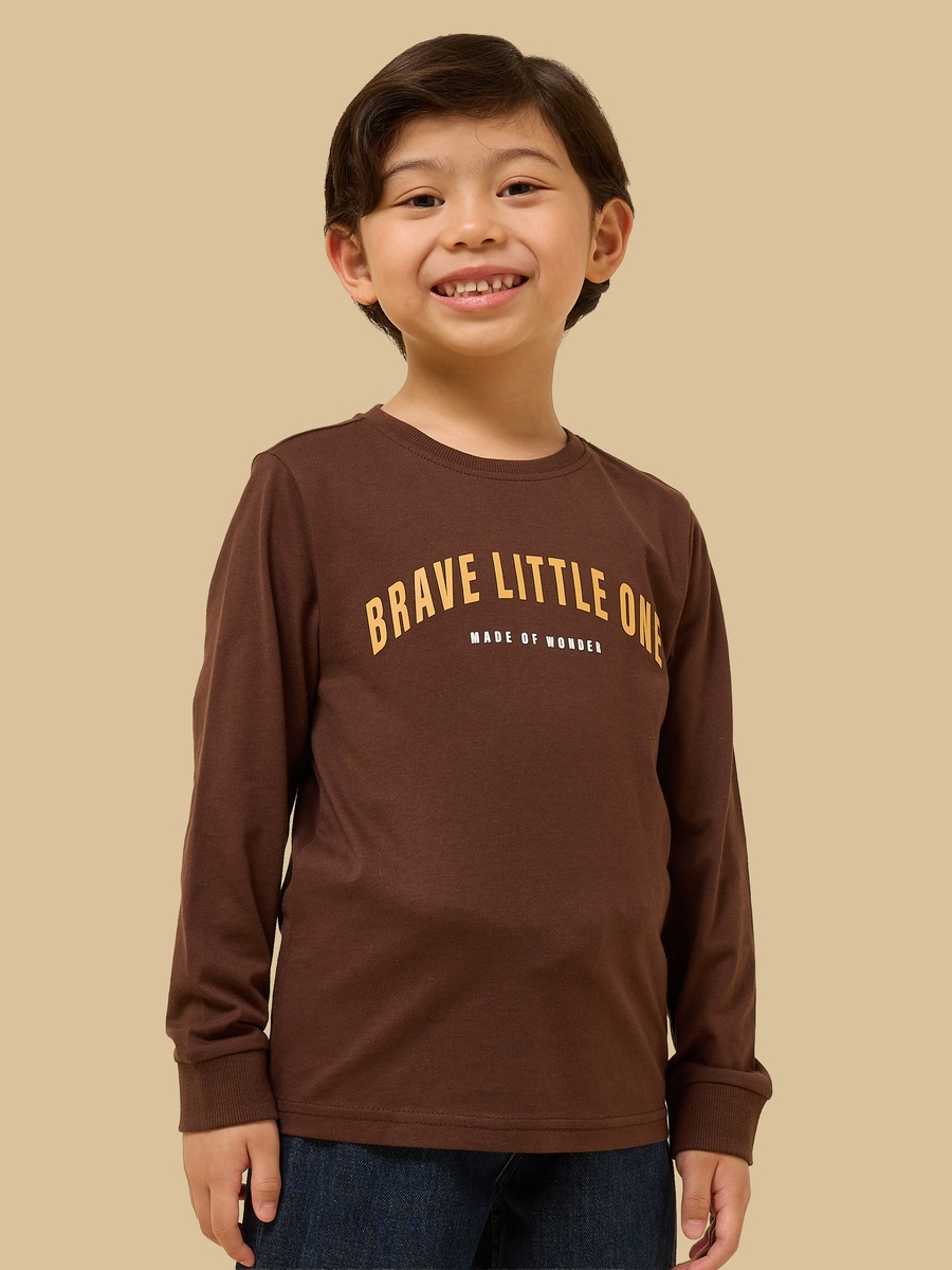 Slogan Print Cotton T-Shirt