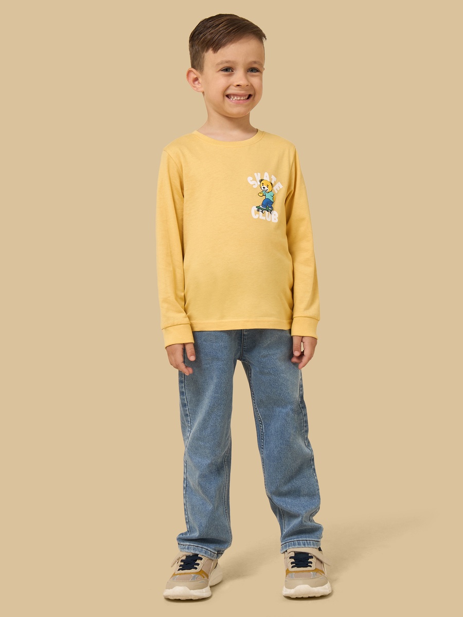 Bear Print Cotton T-Shirt
